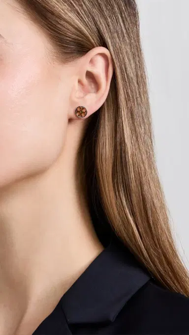 Tory Burch Icon Circle Stud Earrings | Thumbnail 3