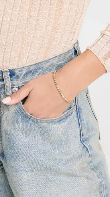 Madewell The Tennis Collection Bezel Set Crystal Bracelet | Thumbnail 3