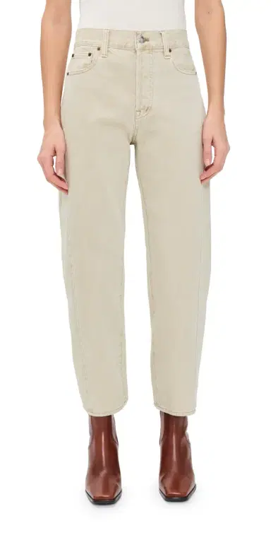Madewell Pieced Barrel-Leg Jeans In Faded Khaki Faded Khaki | Thumbnail 1