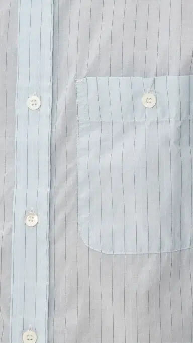 Knickerbocker Jones Cotton & ilk hirt Light Blue tripe | Thumbnail 6