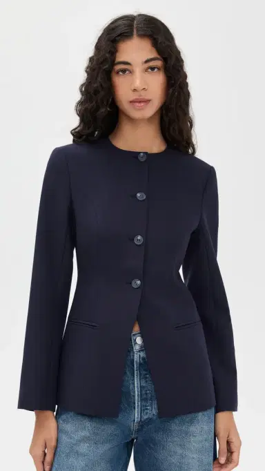 Aligne Daphne Waisted Blazer Navy 6 | Thumbnail 2