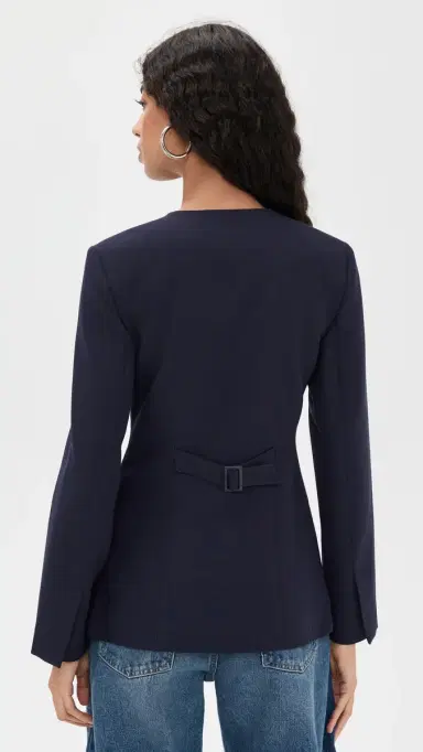 Aligne Daphne Waisted Blazer Navy 6 | Thumbnail 3