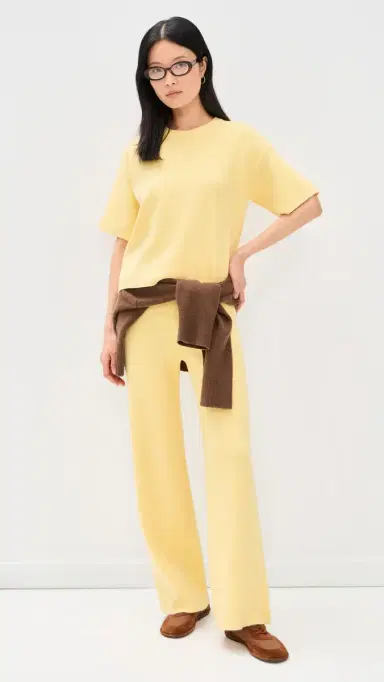 English Factory Knit Pants Butter Yellow | Thumbnail 5 English Factory Knit Pants Butter Yellow | Thumbnail 5