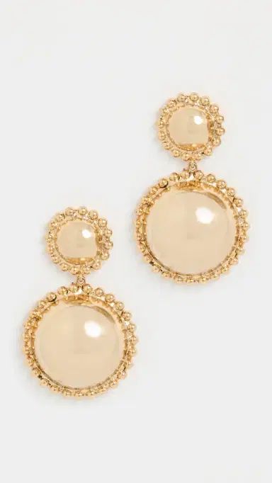 LELET NY Lucia Dome Earrings Gold One Size | Thumbnail 2