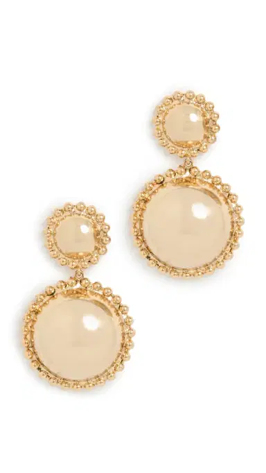 LELET NY Lucia Dome Earrings Gold One Size | Thumbnail 5