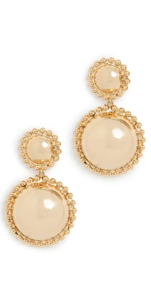 Lucia Dome Earrings Gold One Size
