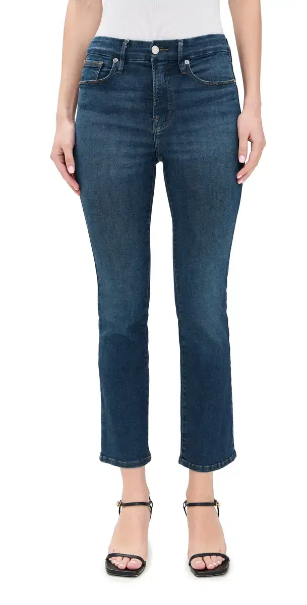 Good American Good Legs Straight Jeans Blue4