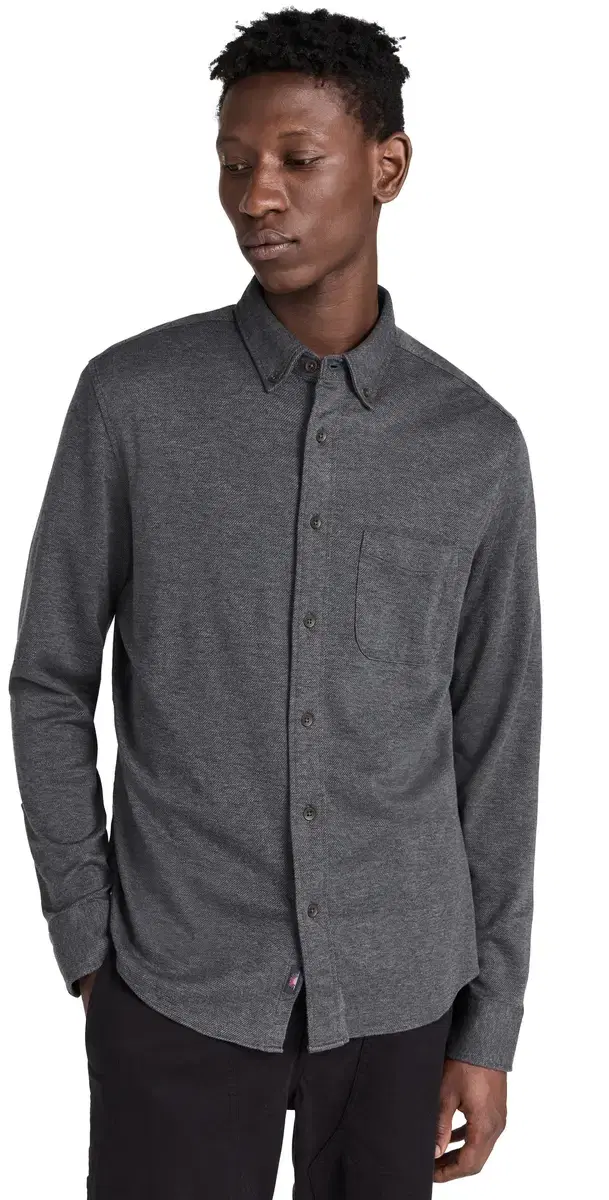 Coastline Knit hirt Charcoal Heather Twill