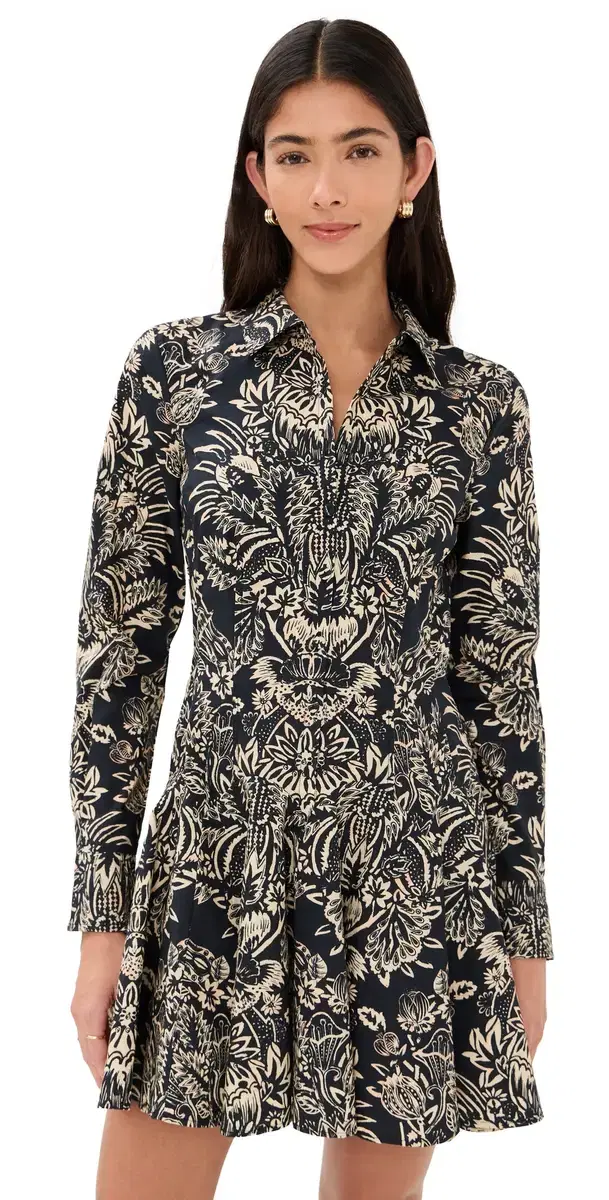 Taliah Dress Noir Flora