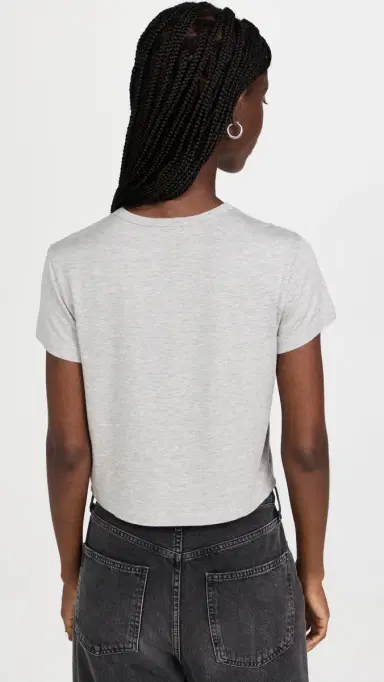 AGOLDE Adine Shrunken Tee Grey Heather L | Thumbnail 4 AGOLDE Adine Shrunken Tee Grey Heather L | Thumbnail 4