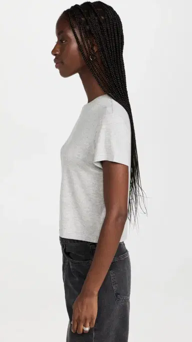 AGOLDE Adine Shrunken Tee Grey Heather L | Thumbnail 5 AGOLDE Adine Shrunken Tee Grey Heather L | Thumbnail 5