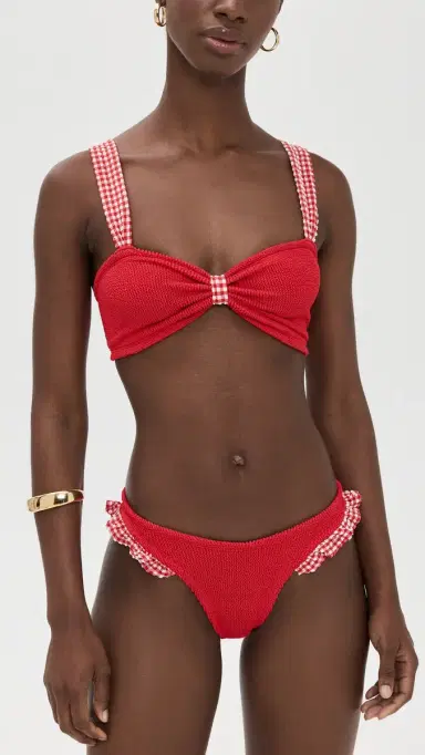 Hunza G Loretta Bikini Set Red/Red One Size | Thumbnail 2