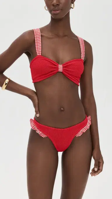 Hunza G Loretta Bikini Set Red/Red One Size | Thumbnail 5