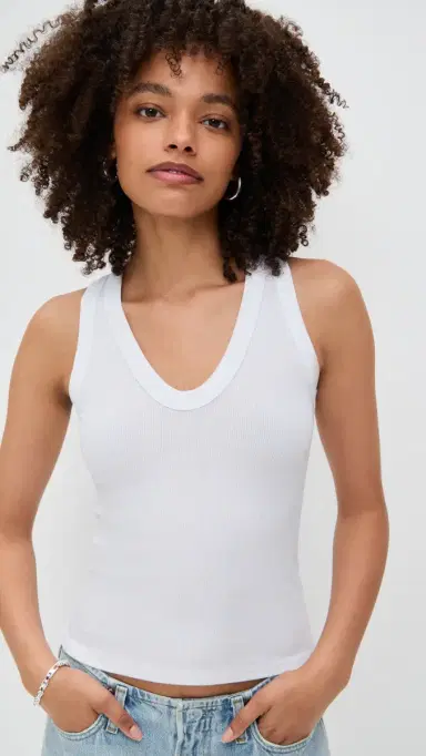 COTTON CITIZEN Verona U Neck Tank White M | Thumbnail 2