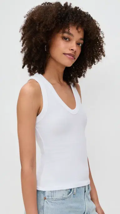 COTTON CITIZEN Verona U Neck Tank White M | Thumbnail 4
