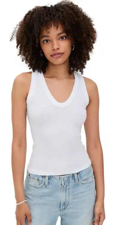 COTTON CITIZEN Verona U Neck Tank White M | Thumbnail 1
