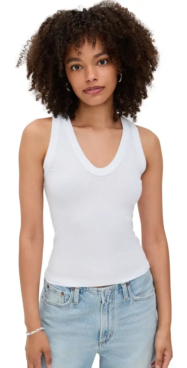Verona U Neck Tank White