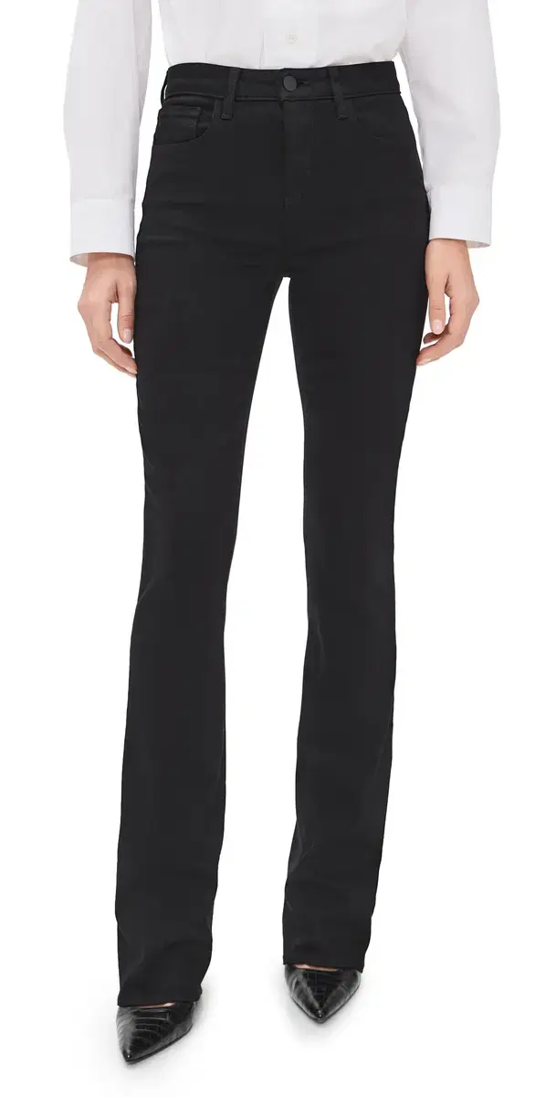 L'AGENCE Selma Sleek Baby Boot Jeans Noir