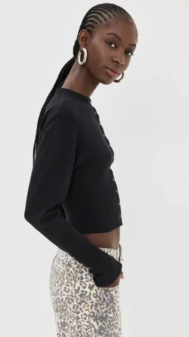 LIONESS Head In The Clouds Cardigan Onyx XS | Thumbnail 4