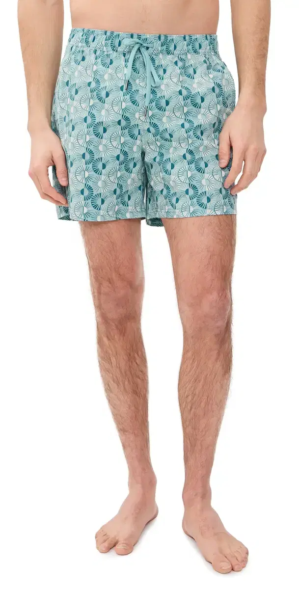 The Bungalow Swim Trunks 5 Bay Blue Sunburst
