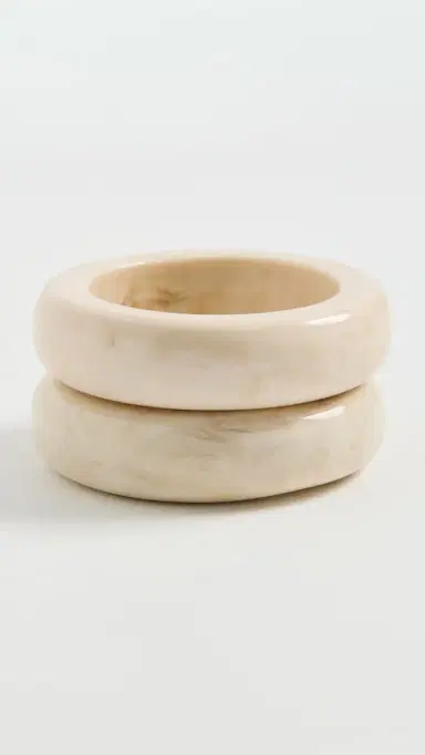 SHASHI Bangle Set Beige One Size | Thumbnail 2