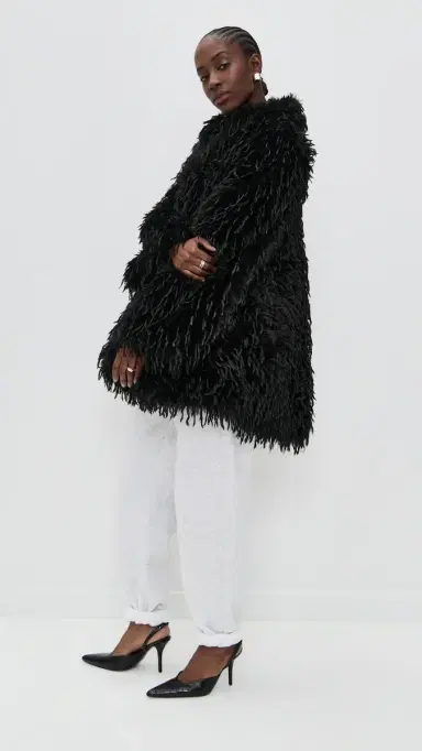 CULTNAKED Purrr Coat Black One Size | Thumbnail 4 CULTNAKED Purrr Coat Black One Size | Thumbnail 4