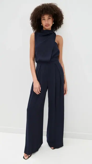 BLACK HALO Floella Jumpsuit Navy | Thumbnail 2