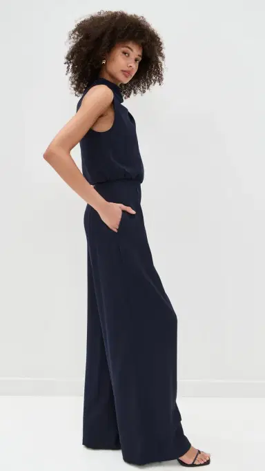 BLACK HALO Floella Jumpsuit Navy | Thumbnail 4