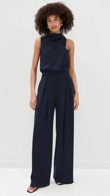 BLACK HALO Floella Jumpsuit Navy | Thumbnail 5