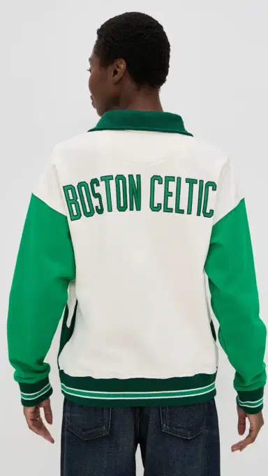 Terez Colorblock Quarter Zip Celtics Team Colors S | Thumbnail 3