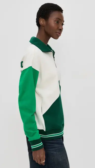 Terez Colorblock Quarter Zip Celtics Team Colors S | Thumbnail 4