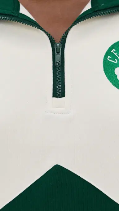 Terez Colorblock Quarter Zip Celtics Team Colors S | Thumbnail 6