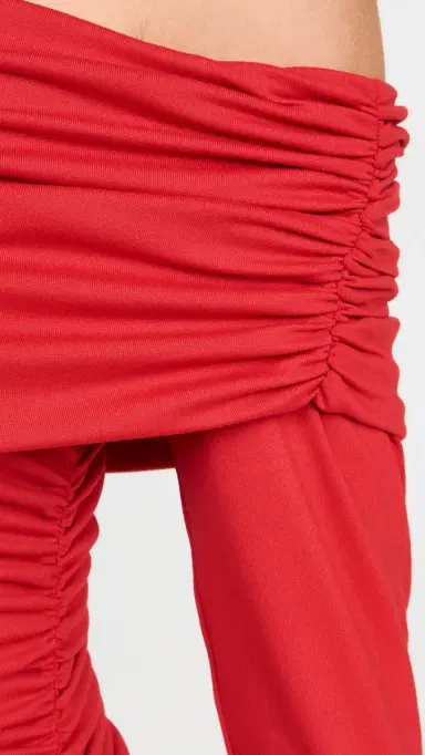 susana monaco Carryover One Shoulder Off Shoulder Top 8 Perfect Red | Thumbnail 6