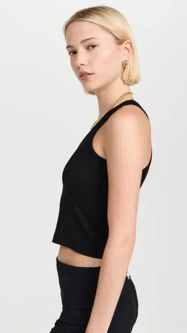 Splits59 Ashby Rib Crop Top Black S | Thumbnail 4