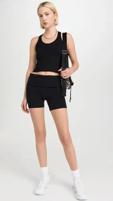 Splits59 Ashby Rib Crop Top Black S | Thumbnail 5