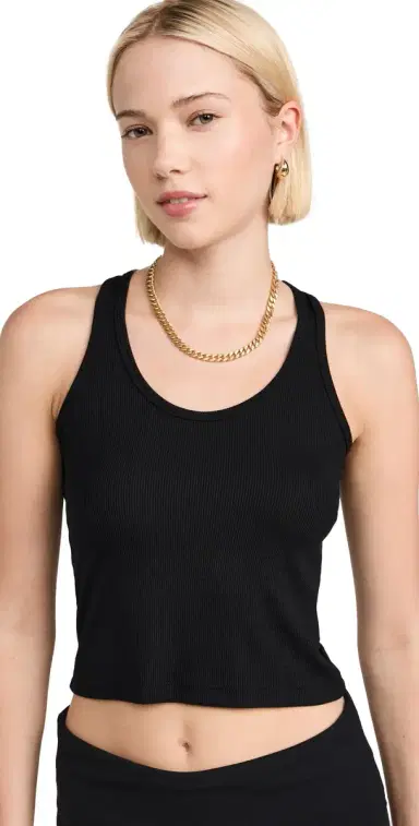 Splits59 Ashby Rib Crop Top Black S | Thumbnail 1