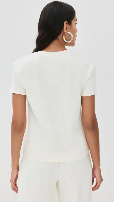 LIONESS Essential Crew Neck oose Tee Porcelain | Thumbnail 3