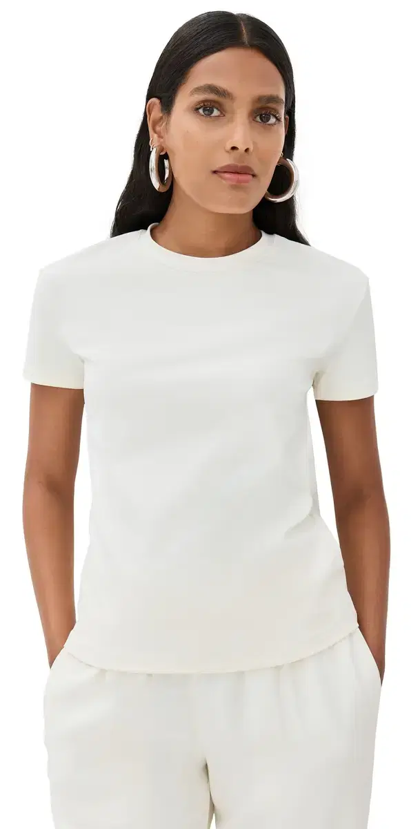 Lioness Essential Crew Neck oose Tee Porcelain
