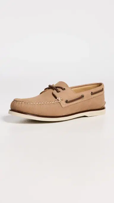 Sperry Gold Cup Authentic Original 2 Eye Nubuck Boat Shoes Beige 9 | Thumbnail 2