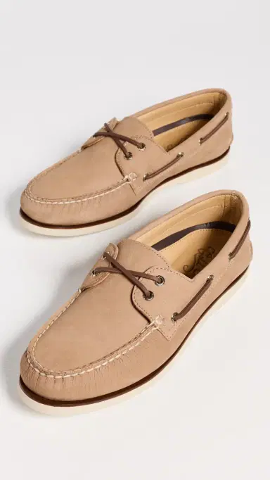 Sperry Gold Cup Authentic Original 2 Eye Nubuck Boat Shoes Beige 9 | Thumbnail 4