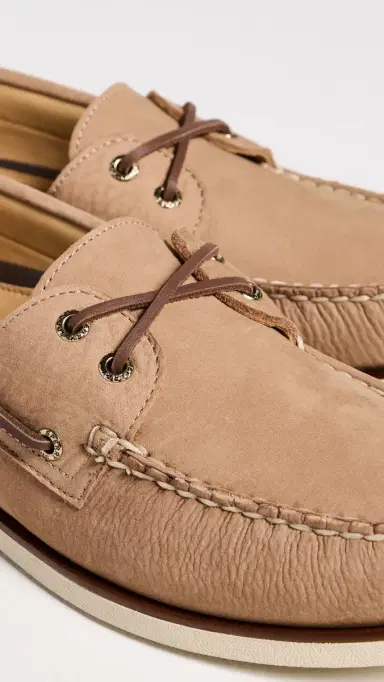 Sperry Gold Cup Authentic Original 2 Eye Nubuck Boat Shoes Beige 9 | Thumbnail 5