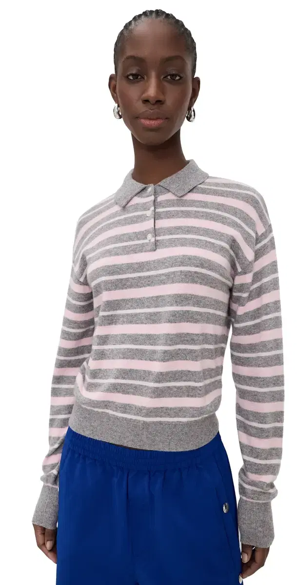 Collegiate tripe Cashmere Polo Heather Grey Combo