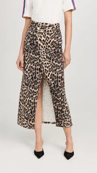 Baum und Pferdgarten Sigge Skirt Brown Baum Leopard | Thumbnail 3 Baum und Pferdgarten Sigge Skirt Brown Baum Leopard | Thumbnail 3