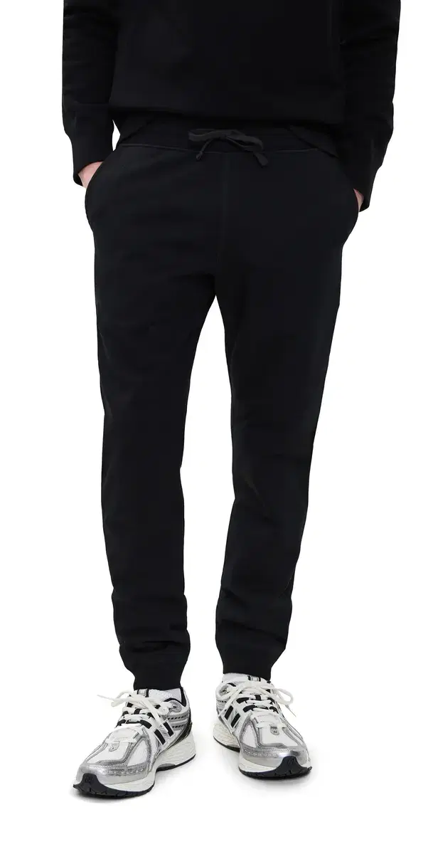 Midweight Terry lim weatpants Black