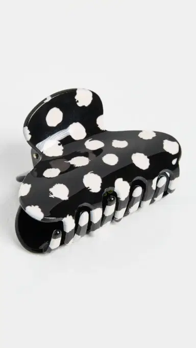 Lele Sadoughi Mini Polka Dot Claw Clip Jet One Size | Thumbnail 2 Lele Sadoughi Mini Polka Dot Claw Clip Jet One Size | Thumbnail 2