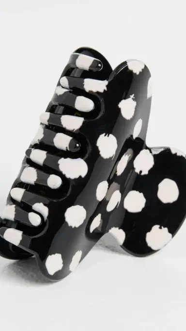 Lele Sadoughi Mini Polka Dot Claw Clip Jet One Size | Thumbnail 4 Lele Sadoughi Mini Polka Dot Claw Clip Jet One Size | Thumbnail 4