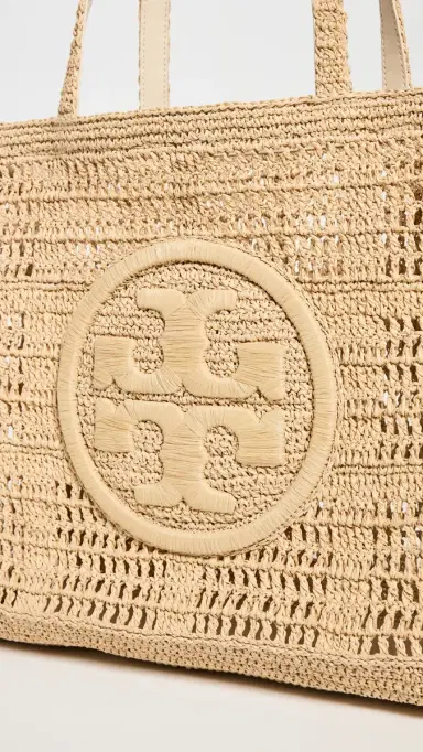 Tory Burch Ella Hand Crocheted Large Tote Natural One Size | Thumbnail 5 Tory Burch Ella Hand Crocheted Large Tote Natural One Size | Thumbnail 5