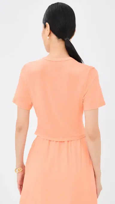 Simone Rocha Bow Tail Easy T-Shirt Clementine | Thumbnail 4