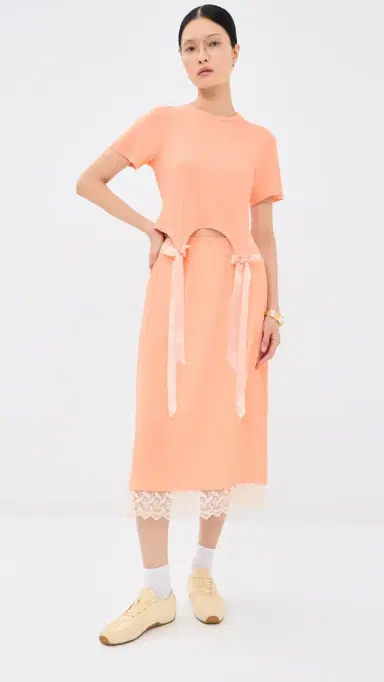 Simone Rocha Bow Tail Easy T-Shirt Clementine | Thumbnail 6