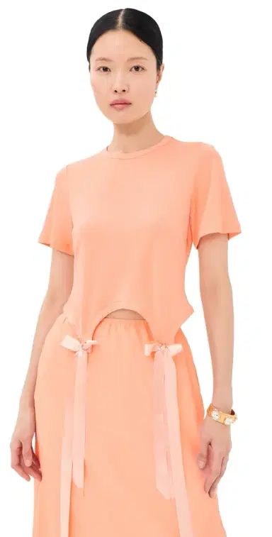 Simone Rocha Bow Tail Easy T-Shirt Clementine | Thumbnail 1